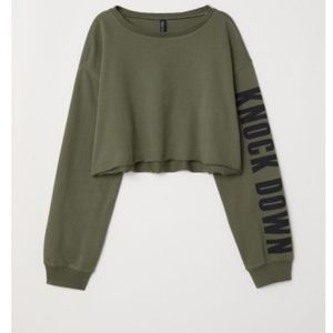 Knock Down Olive crop top